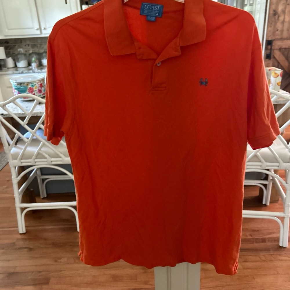 Coast Men's Vibrant Orange Polo Shirt